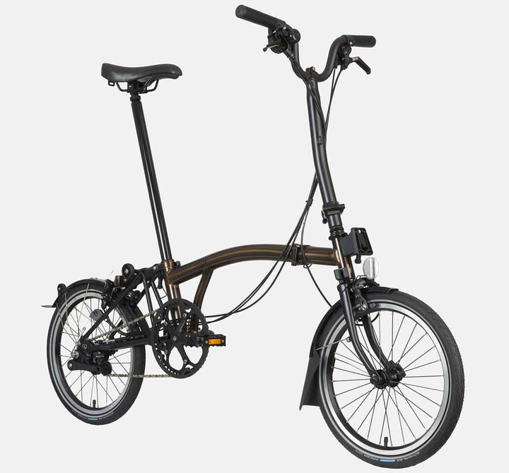 Brompton C Line Urban High Handlebar 2-speed folding bike in Black Lacquer