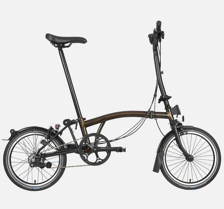 2023 Brompton C Line Explore High Handlebar 6-speed folding bike in Black Lacquer - profile