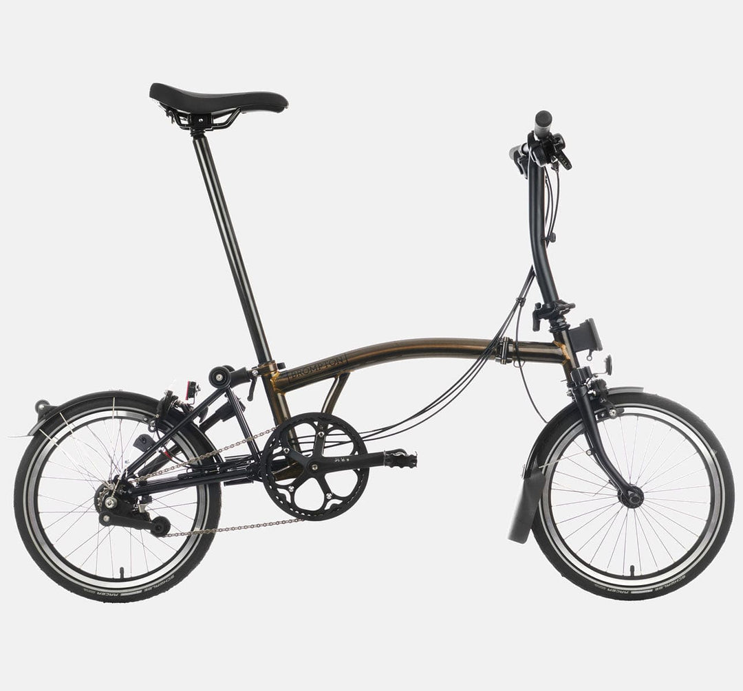 2023 Brompton C Line Explore Low Handlebar folding bike in Black Lacquer - profile