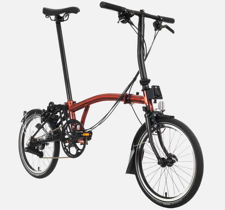 2023 Brompton C Line Explore Low Handlebar folding bike in Flame Lacquer