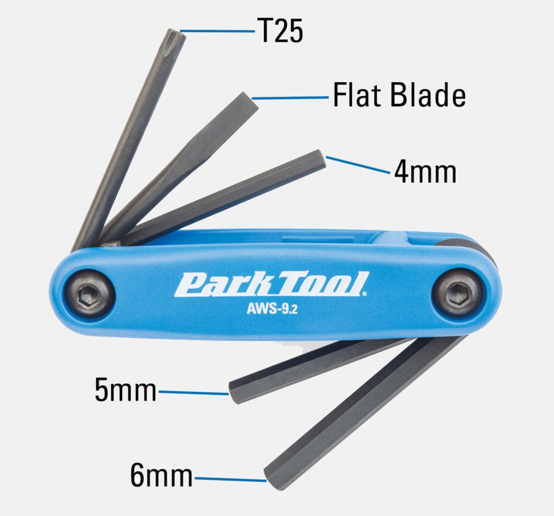 Park Tool AWS 9.2 Hex Wrench with Labelled Parts (4433234755635)