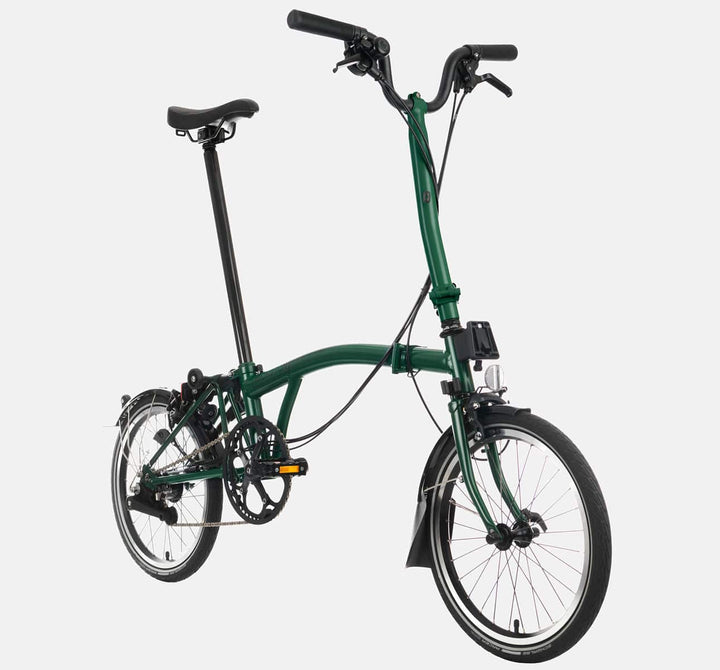 2023 Brompton C Line Explore High Handlebar 6-speed folding bike in Racing Green